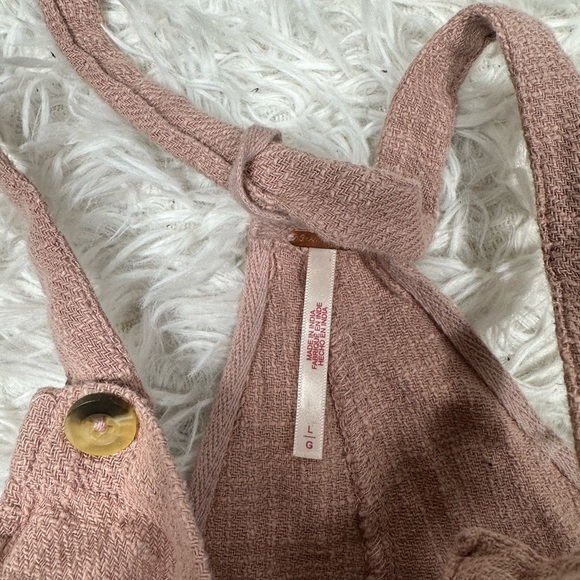 FREE PEOPLE SEZANNE SLEEVELESS JUMPSUIT IN SMOKED MULBERRY PINK SIZE LARGE - Picture 5 of 6